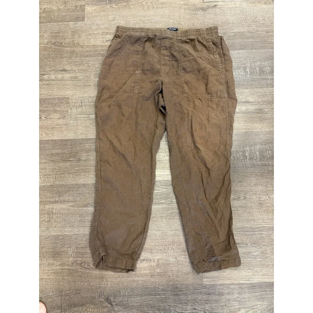 Todd Snyder Brown Utility Jogger Pants Mens Elastic Waist Cuffed Workwear Sz L